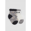 BFS   Bistyle Love Dog Penye Soket Çorap 2Li BS10118 Gri