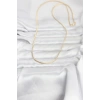 Mey İthalat® CM 14K Gold Renk Yassı Zincir Model 60 cm Kadın Kolye