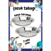 BFS Çocuk Tabağı Güvenli Kenarlı Çelik 2 Adet 21 cm