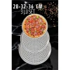 BFS Delikli Pizza Lahmacun Tepsisi Çelik 28-32-36 CM 3 lü SET