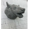 BFS Gri Kurt Duvar Biblosu Güçlü Detaylı Dekoratif Tasarım 25x19 cm