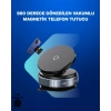 BFS Güçlü Manyetik Tutuşlu 360° Döner Araç Telefon Tutucu – Vakumlu Montajlı