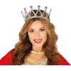 BFS Gümüş Renk Çocuk Ve Yetişkin Uyumlu Kraliçe Tacı Prenses Tacı 8x25 Cm