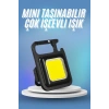 BFS Işıldak USB Şarjlı Cep El Feneri Taşınabilir Mini Led Işık Çok Fonksiyonlu