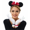 BFS Kırmızı Fiyonklu Minnie Mouse Tacı Ve Beyaz Eldiven Seti