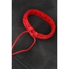 BFS Kırmızı Renk Ayarlamalı İpli Deri Erkek Bileklik