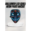 BFS Led Işıklı Neon Maske Cadılar Bayramı Maskesi Korkunç Korku Maskesi