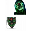 BFS Led Işıklı Neon Maske Cadılar Bayramı Maskesi Korkunç Korku Maskesi