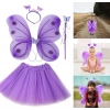 BFS Lila Mor Kelebek Kostümü - Lila Mor Kelebek Kostüm Aksesuar Seti 4 Parça
