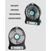 BFS Mini USB Fan – Şarj Edilebilir, Işıklı, 3 Kademe, Taşınabilir Masaüstü Vantilatör