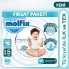 BFS   Molfix Premium Bebek Bezi Ultra Fırsat Paketi 5 Beden 11-18 Kg 66 Adet