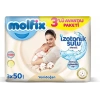 BFS   Molfix Yenidoğan İzotonik Sulu Doğal Pamuk Islak Havlu Mendil 3Lü 150 Yaprak