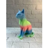 BFS Pastel Rainbow Kedi Figürü Masa ve Raf Üstü Ev Dekorasyonu