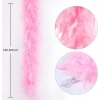 BFS Pembe Renk Kabarık Kalın Otriş Boa Tüy 6 Cm Genişlik 180-200 Cm Uzunluk