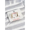 BFS Pirinç Gold Renk Zirkon Taşlı Vintage Kadın Küpe