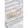 BFS Pirinç Halka Model Gold Renk Kadın Set Küpe
