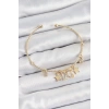 BFS Pirinç Zirkon Taşlı Kelebek Ve Yıldız Model Gold Renk Charm Bileklik
