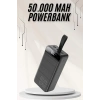 BFS Powerbank Çoklu Şarj Girişi 50.000 Mah Taşınabilir Dijital Göstergeli