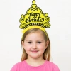 BFS Sarı Happy Birthday Prenses Tacı – Doğum Günü Taç Aksesuarı