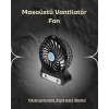 BFS Şarjlı USB Fan – Masaüstü Mini Vantilatör, Taşınabilir, Işıklı, 3 Kademeli, Sessiz