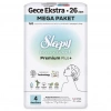 Mey İthalat®   Bio Natural Premium Plus Mega Ekstra Gece Ped 26 Adet