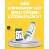 BFS Taşınabilir LED Işıklı Cep Mikroskop – 80X–200X Büyütme