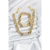 BFS Xuping Gurmet Gold Renk Kolye ve Bileklik Seti
