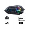 BFS Y12  Motor Kask Kulaklık Rgb Modlu Radyolu Motosiklet Kulaklık 5.3 Bluetooth Intercom