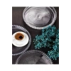 Boncuklu Sunum Tepsisi, Şeffaf Tepsi, Çay Tepsisi, Sunumluk 23 Cm