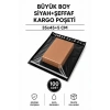 Büyük Boy Siyah Şeffaf Kargo Poşeti 35x45+5 Cm 100 Adet