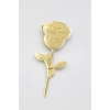 Çelik Gül Broş - Altın