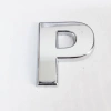 Cemax P Harfi  3,75 cm Krom Yapışkanlı