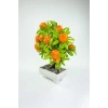 Dekor Ağaç Portakal Ağacı Saksılı Dekoratif Ağaç Biblo 24x13 cm