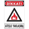 Dikkat Ateşle Yaklaşma Uyarı Levhası 25x35 KOD:850