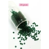 Dökme Cam Kum Boncuk (8/0) 3 mm - 20 Gram - Şeffaf Koyu Yeşil - BNC155