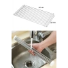 Evye Üstü Katlanır Nihale Paslanmaz Çelik Pratik Sebze Meyve Bulaşık Kurutma Süzgeci