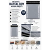 Gri Cepsiz Battal Boy Kargo Poşeti 45x55+5 Cm 100 Adet