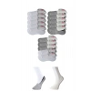 Gri ve Beyaz Kadın Babet Çorap 15 çift
