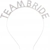 Gümüş Kaplama Kristal Taşlı Team Bride Taç 16x17 Cm