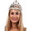 Gümüş Renk Plastik Prenses Tacı Kraliçe Tacı 60 Cm