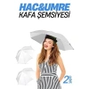 Mey İthalat® Hac Umre Kafa Şemsiyesi Güneş Koruma Şemsiyesi 2 adet 716267