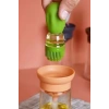 Hazneli Silikon Uçlu Cam Yağdanlık Sirke Yağ Yumurta Ve Sos Fırçası Asorti
