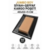 Jumbo Boy Siyah Şeffaf Kargo Poşeti 48x62+5 Cm 50 Adet