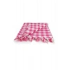 Kareli Saçaklı Kırmızı Masa/piknik/sofra Örtüsü 165x170 Cm
