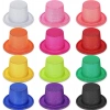 Karışık Renk Simli Silindir Parti Şapkaları (12 Adet)