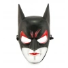 Kırmızı Gözlü Siyah Batman Maske - Lastikli Batgirl Maskesi 28x17 Cm