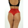 Kırmızı Kadın Çizgili Külot Veronica-k1009