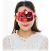 Kırmızı Renk Kostüm Partisi Ekstra Parlak Balo Maskesi 15x10 Cm