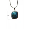 Lapis Lazuri Doğal Taşı Zincirli El Yapımı Kolye Uç: 2 cm Zincir: 20 cm Kutulu