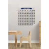 Matematik Öğreten Yüzlük Tablo Duvarda İz Bırakmaz Akıllı Kağıt Yapışkansız Statik  60x60 cm